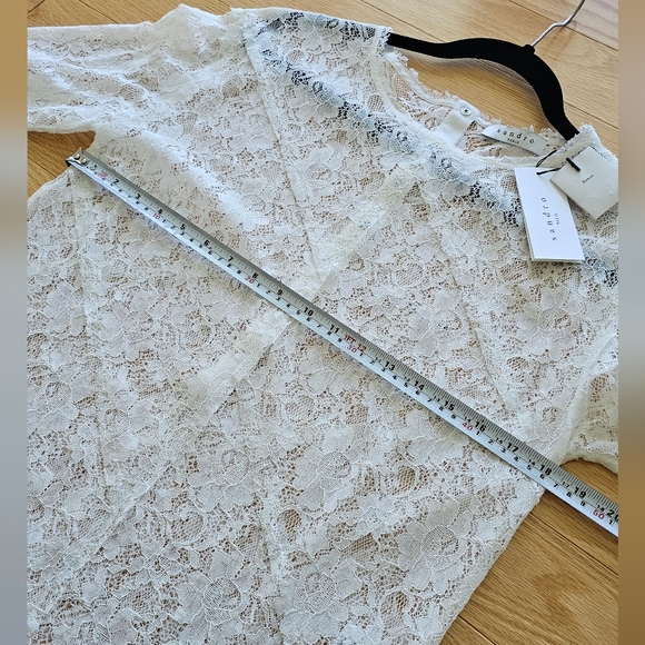 NWT sandro lace roundneck blouse - Picture 12 of 13